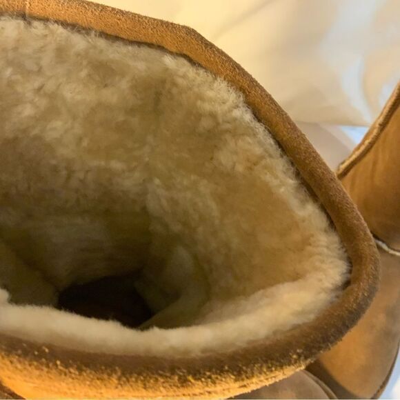 Bjorndal Women Size 8 Mid Calf Boots Sheepskin Lined Leather Tan Fall Winter - Picture 15 of 15